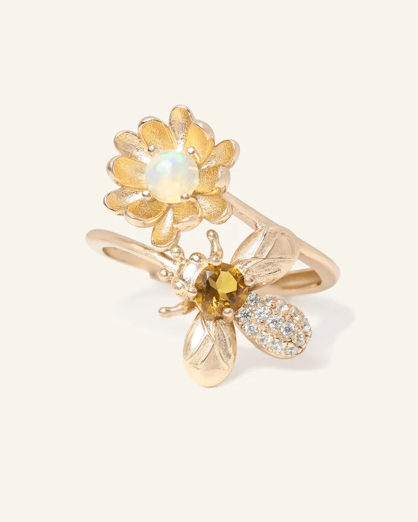 Bee & Bloom Ring - Love Estella