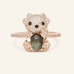 Black Sunstone Koala Bear Ring - Love Estella