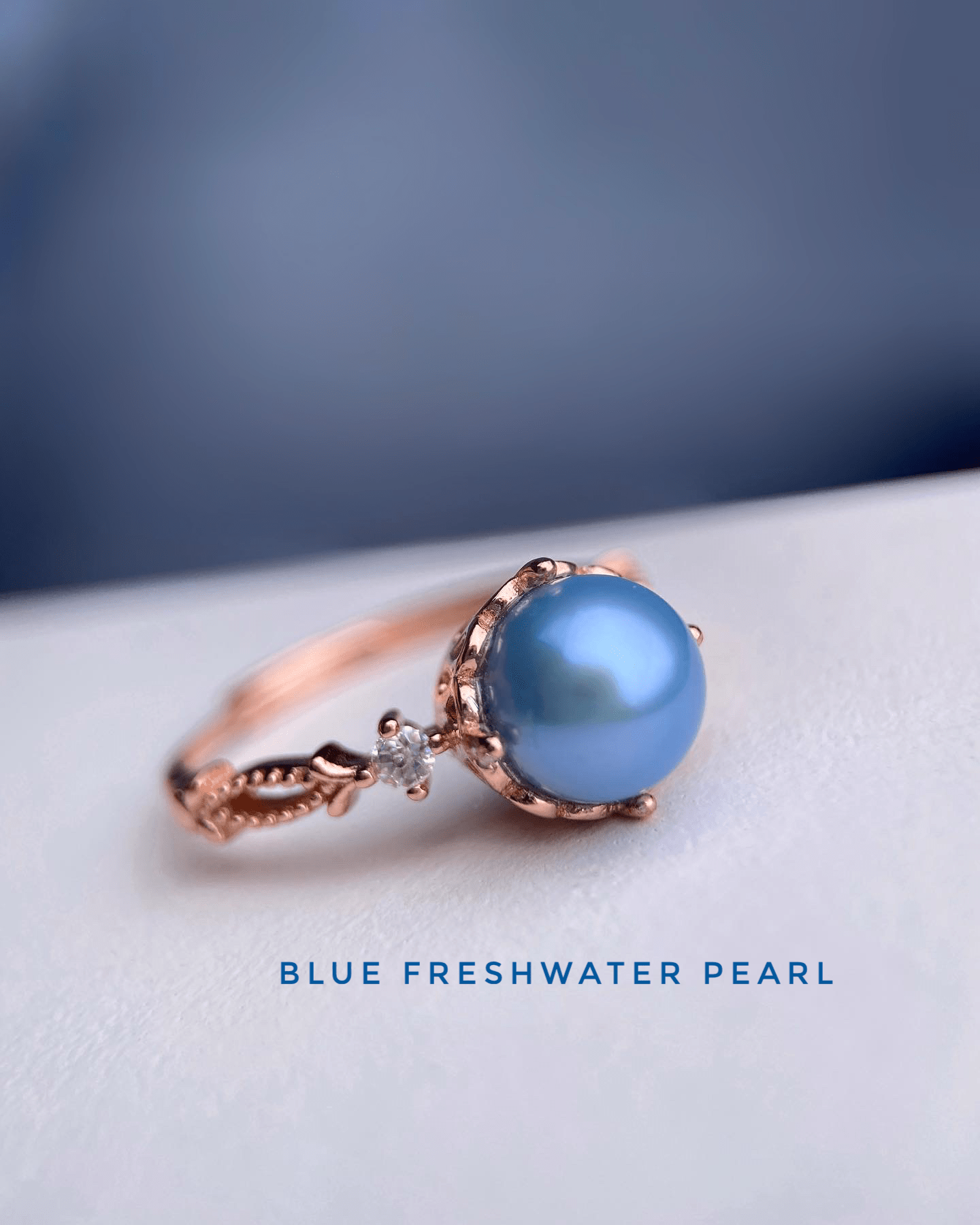 Blue Pearl Ring - Love Estella