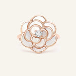 Camellia Flower Ring (Moissanite) - Love Estella