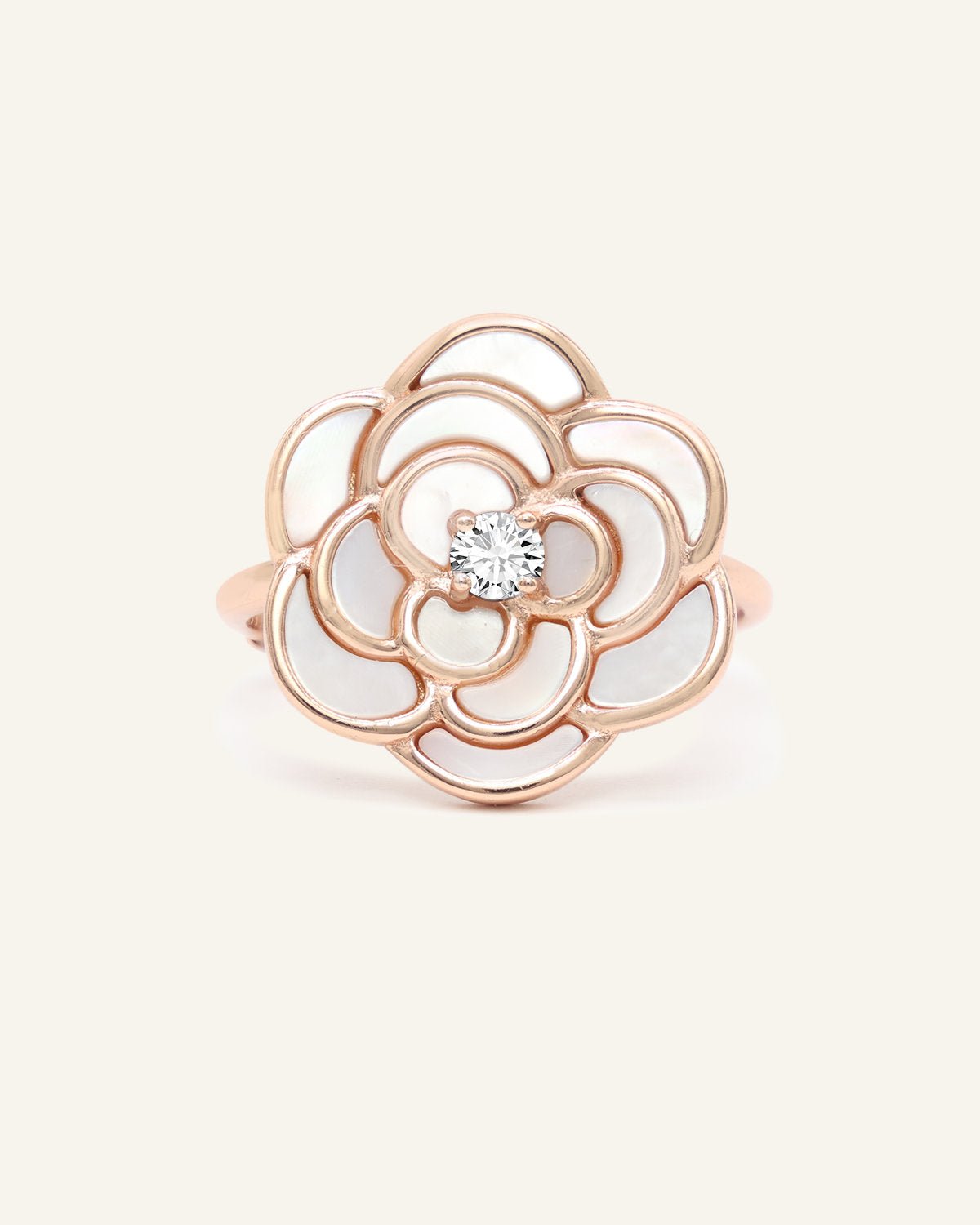 Camellia Flower Ring (Moissanite) - Love Estella