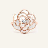 Camellia Flower Ring (Moissanite) - Love Estella