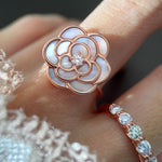 Camellia Flower Ring (Moissanite) - Love Estella
