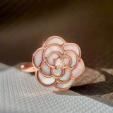 Camellia Flower Ring (Moissanite) - Love Estella