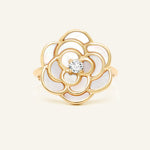 Camellia Flower Ring (Moissanite) - Love Estella