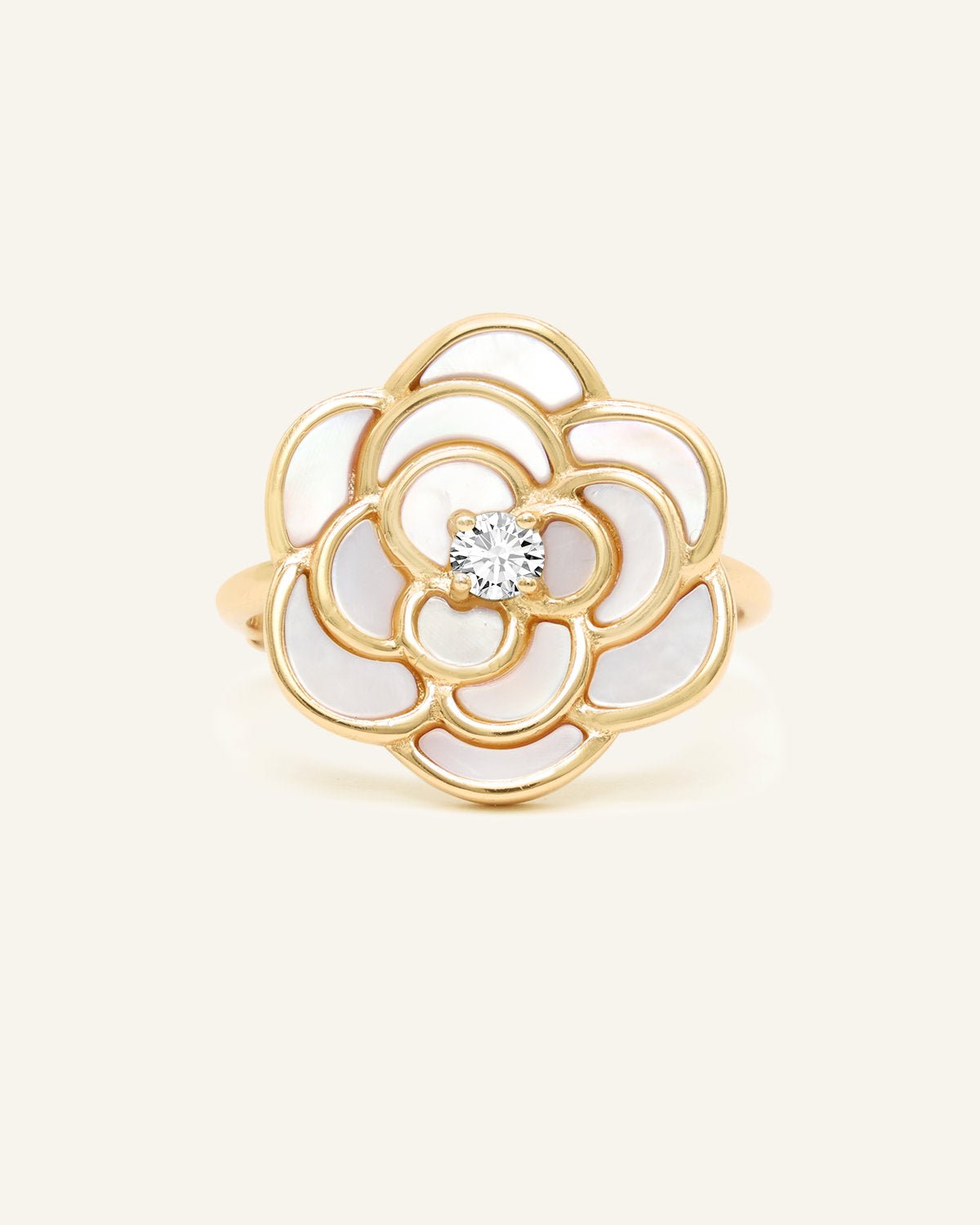 Camellia Flower Ring (Moissanite) - Love Estella