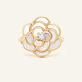 Camellia Flower Ring (Moissanite) - Love Estella