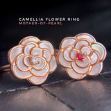 Camellia Flower Ring (Ruby) - Love Estella