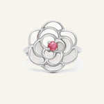 Camellia Flower Ring (Ruby) - Love Estella