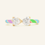 Candy Cane Ribbon Ring (White Moissanite) - Love Estella