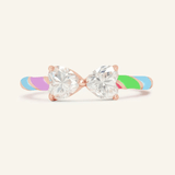 Candy Cane Ribbon Ring (White Moissanite) - Love Estella