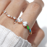 Candy Cane Ribbon Ring (White Moissanite) - Love Estella