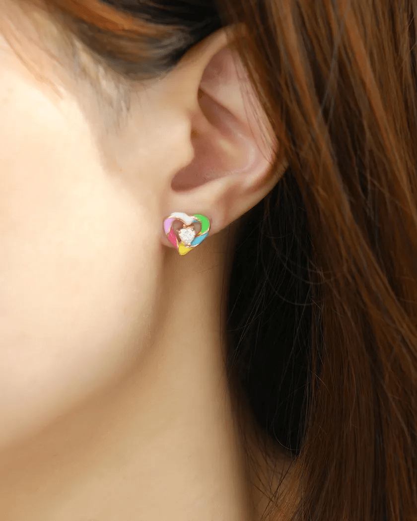 Candy Cane Switch Studs (Moissanite) - Love Estella