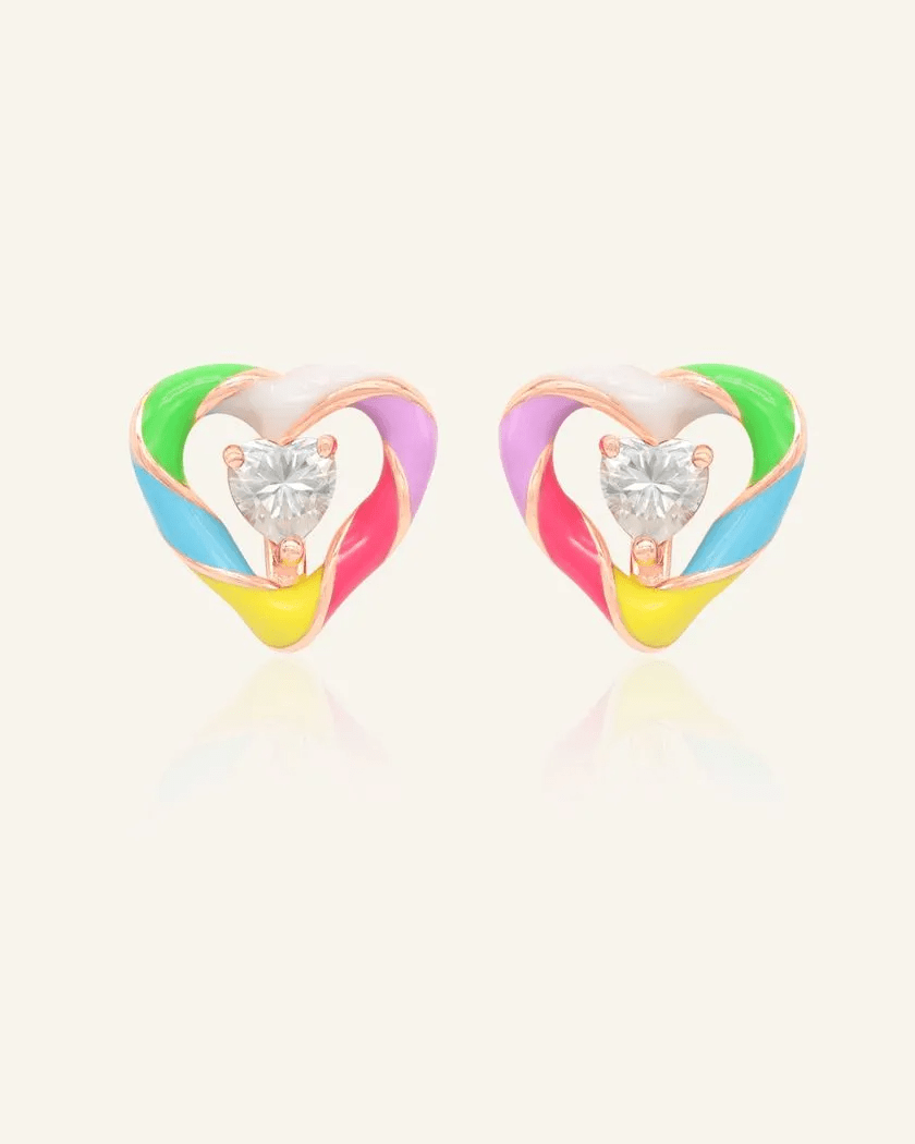 Candy Cane Switch Studs (Moissanite) - Love Estella