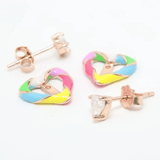 Candy Cane Switch Studs (Moissanite) - Love Estella