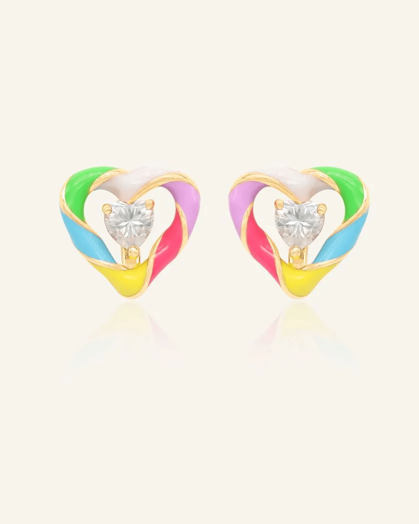 Candy Cane Switch Studs (Moissanite) - Love Estella
