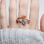 Celestial Harmony Ring (Orange Opal) - Love Estella
