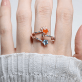 Celestial Harmony Ring (Orange Opal) - Love Estella