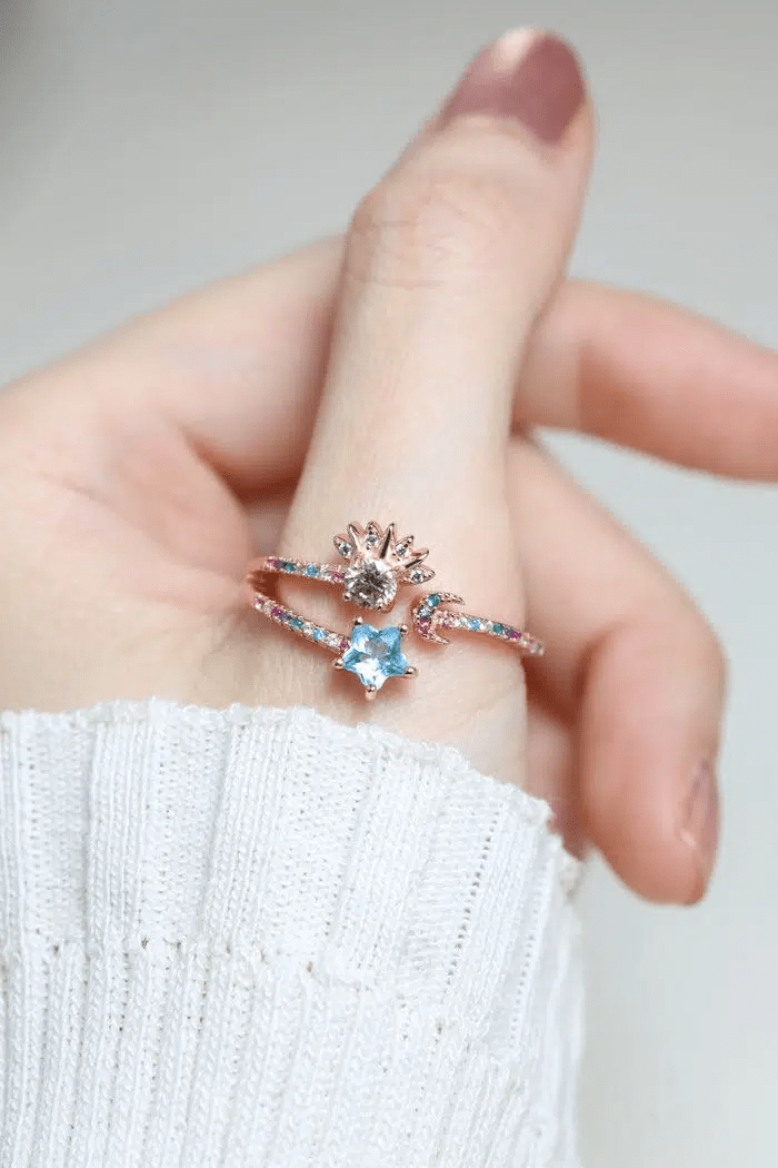Celestial Harmony Ring (Yellow Moissanite) - Love Estella