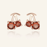 Cherry Garnet Studs - Love Estella
