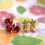 Cherry Garnet Studs - Love Estella