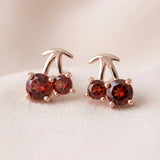 Cherry Garnet Studs