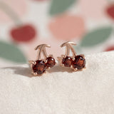 Cherry Garnet Studs