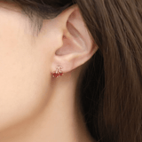 Cherry Garnet Studs - Love Estella