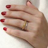 Citrine Half Eternity Band