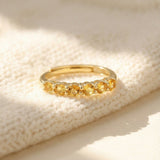 Citrine Half Eternity Band