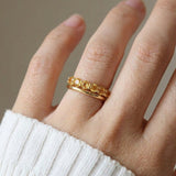Citrine Half Eternity Band