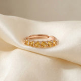 Citrine Half Eternity Band