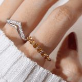 Citrine Half Eternity Band - Love Estella