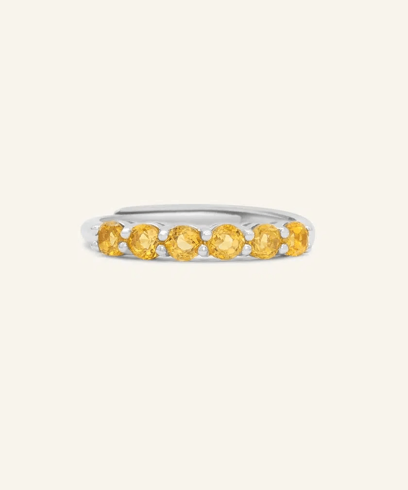 Citrine Half Eternity Band - Love Estella