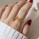 Citrine Half Eternity Band
