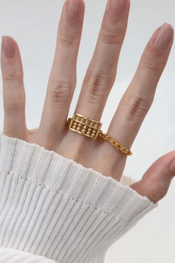 Citrine Half Eternity Band - Love Estella