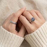 Classic Moissanite Ring (3 Carats), Mystic Aurora