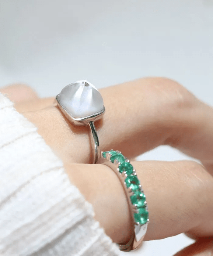 Clear Quartz Sugarloaf Ring - Love Estella