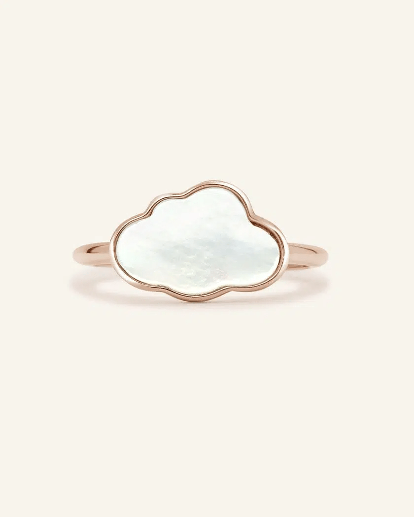 Cloud Mother of Pearl Ring - Love Estella