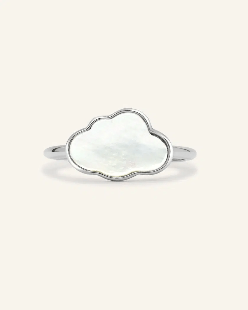 Cloud Mother of Pearl Ring - Love Estella