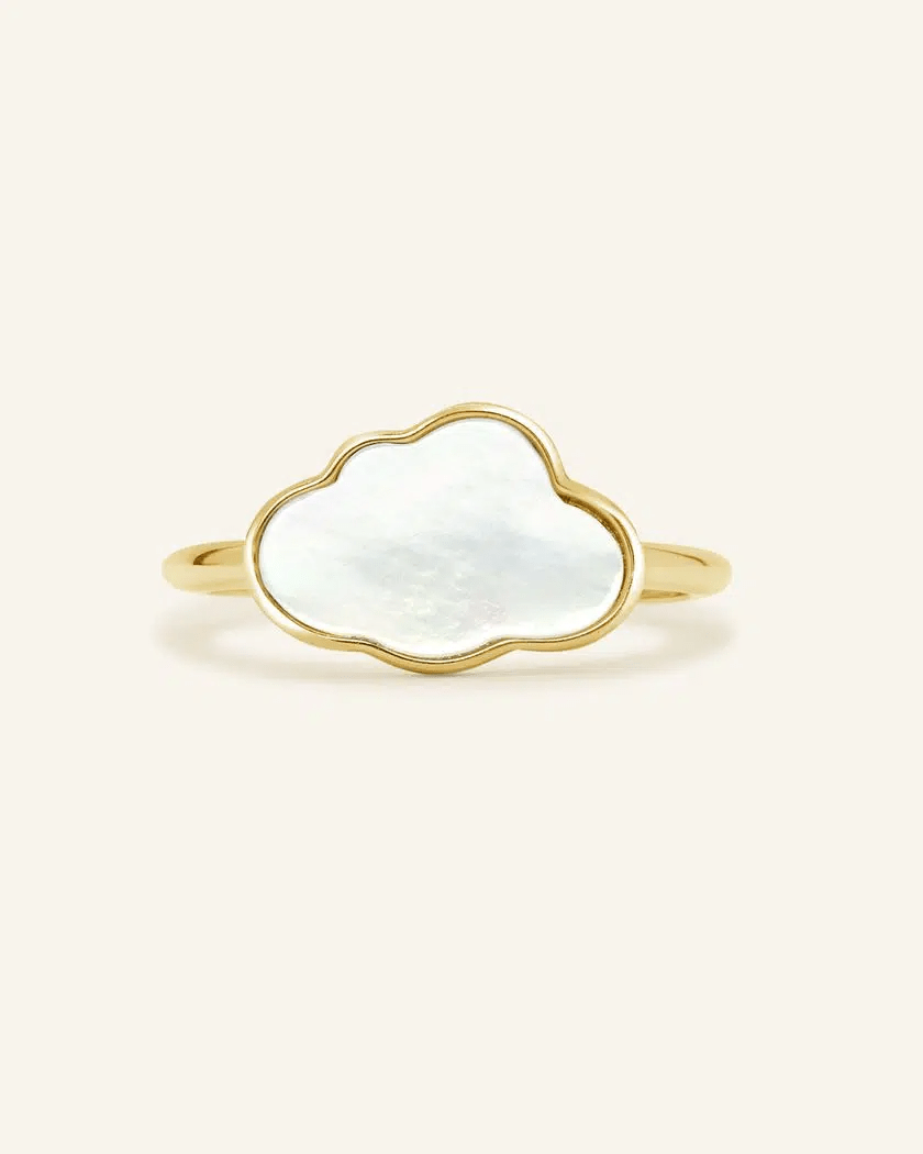 Cloud Mother of Pearl Ring - Love Estella