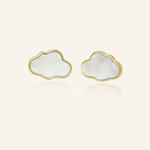 Cloud Mother of Pearl Studs - Love Estella