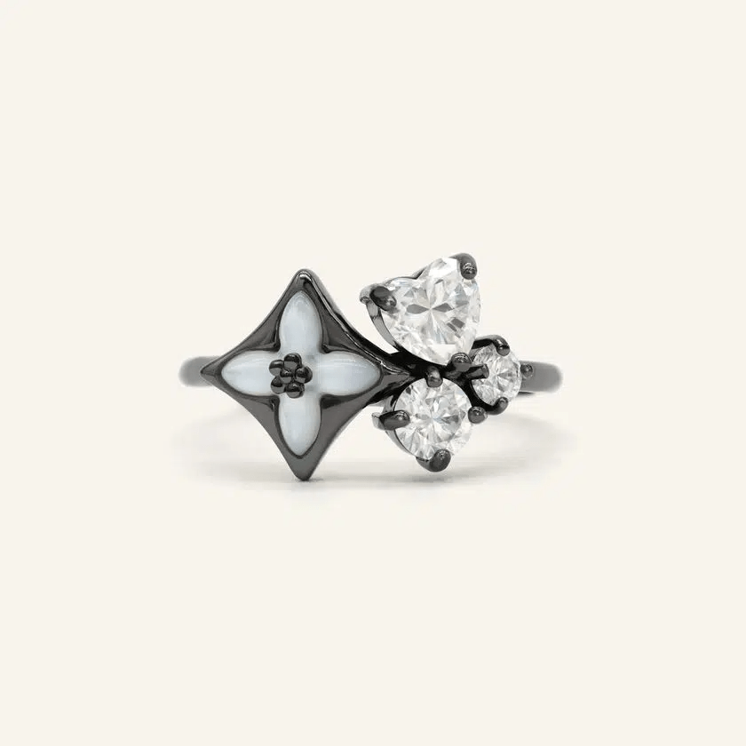 Clover Monogram Cluster Ring by Elate - Love Estella