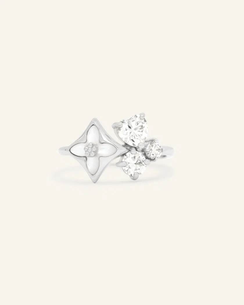 Clover Monogram Cluster Ring by Elate - Love Estella