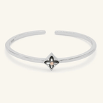 Clover Monogram Cuff (Black Mother of Pearl) - Love Estella