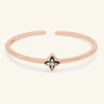 Clover Monogram Cuff (Black Mother of Pearl) - Love Estella