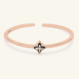 Clover Monogram Cuff (Black Mother of Pearl) - Love Estella
