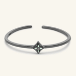 Clover Monogram Cuff (Black Mother of Pearl) - Love Estella