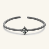 Clover Monogram Cuff (Black Mother of Pearl) - Love Estella