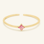 Clover Monogram Cuff (Pink Mother of Pearl) - Love Estella